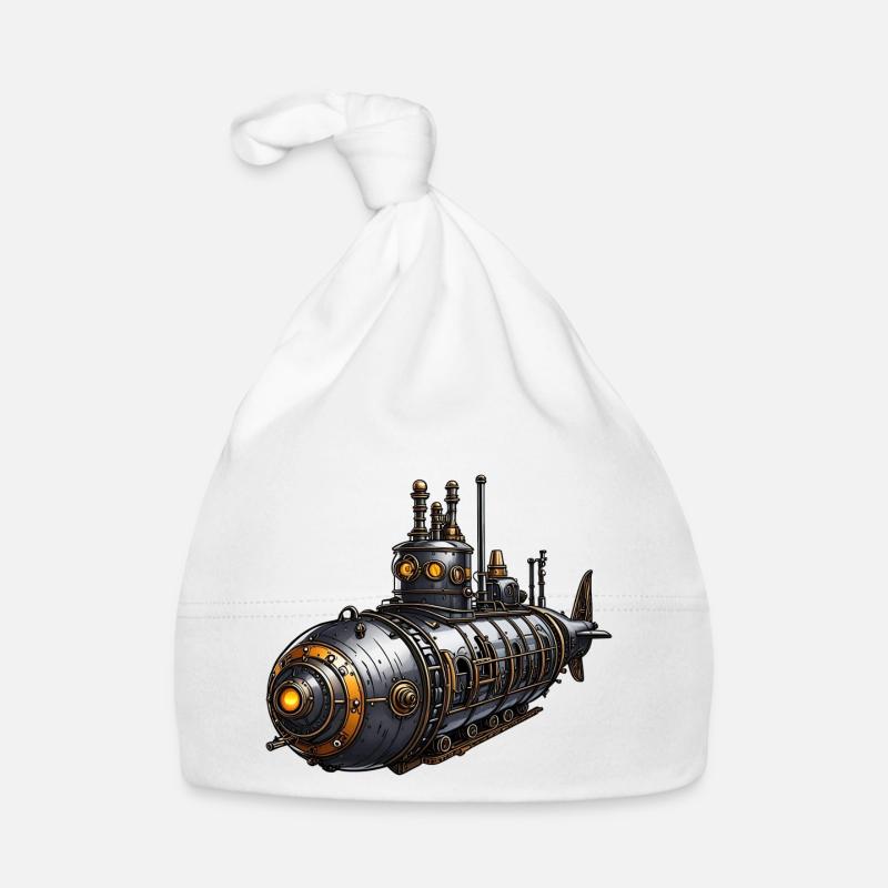 Sous-marin steampunk Bonnet bio Bébé