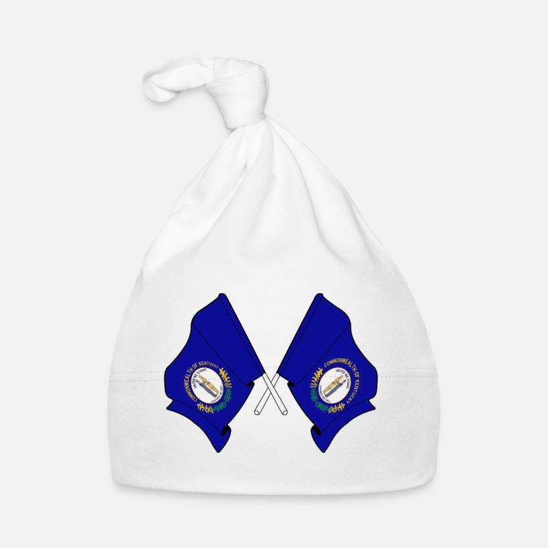 Two flags crossed Kentucky Organic Baby Cap