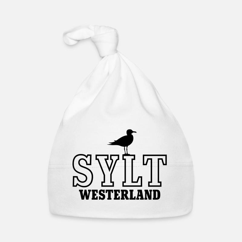 Sylt Westerland - Baby Bio-Mütze - Weiß