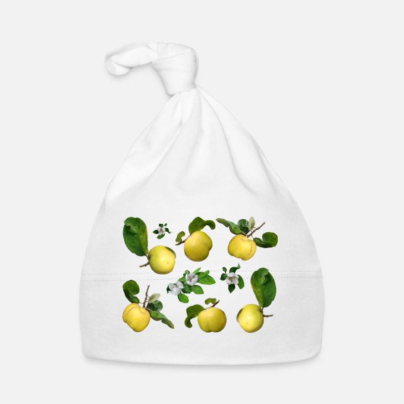 Quitten mit Quittenblüten Baby Bio-Mütze
