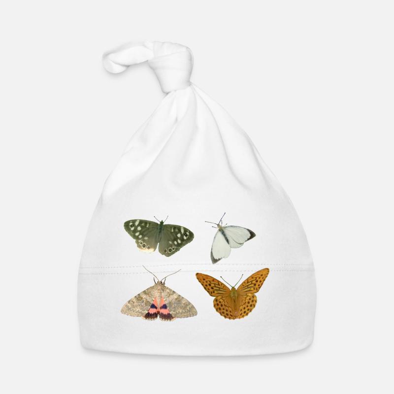 Insects Butterflies Organic Baby Cap