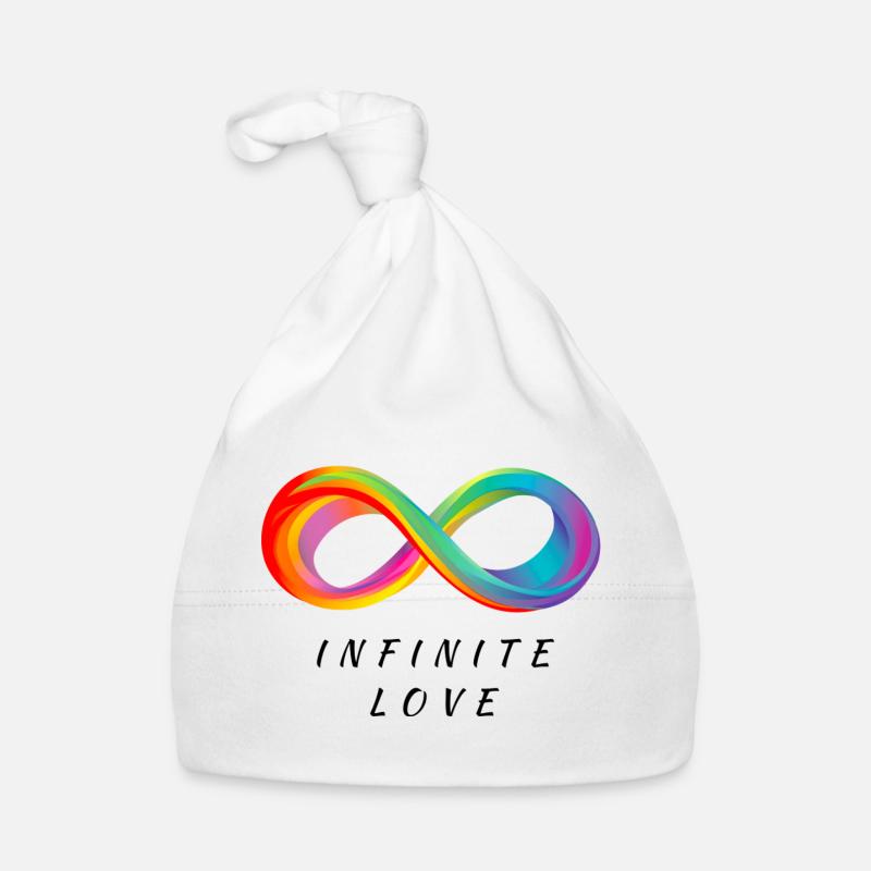 Amour infini - Signe d’infini coloré Bonnet bio Bébé