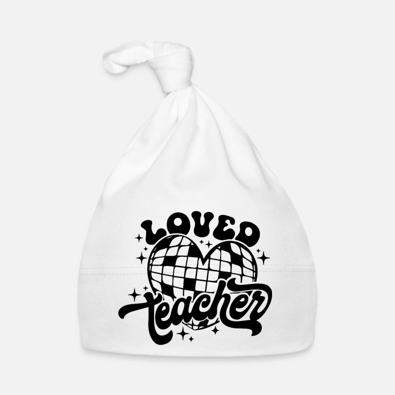 Geliebte Lehrerin Herz Disco Kunst Baby Bio-Mütze