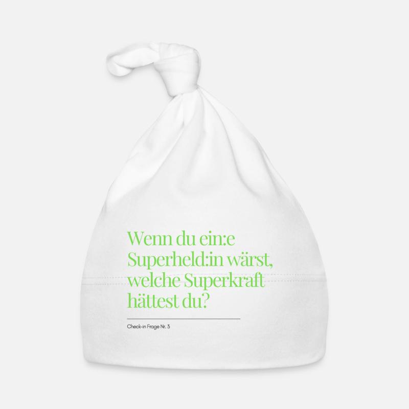 Check-in Frage Nr. 3 Baby Bio-Mütze