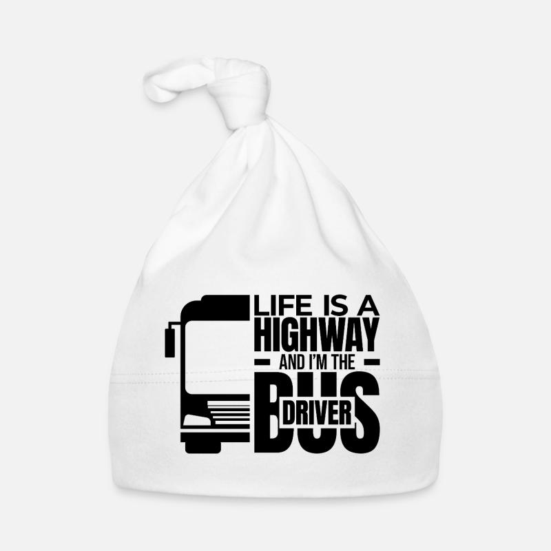 Busfahrer auf einer Autobahn des Lebens Baby Bio-Mütze