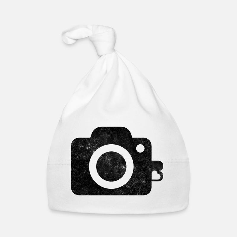Conception de logo de caméra Bonnet bio Bébé