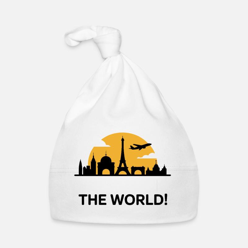 TOURISTS Explore the World Silhouette Organic Baby Cap