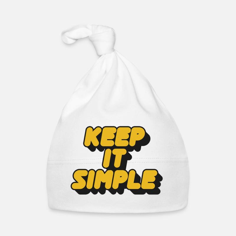 Keep It Simple Retro Bold - Baby Bio-Mütze - Weiß