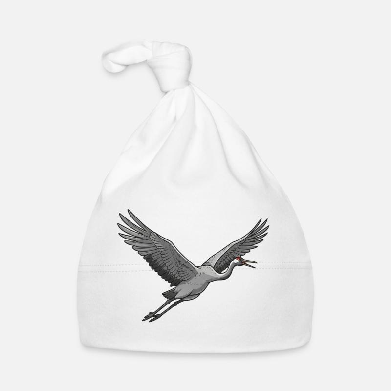 Kranich Baby Bio-Mütze