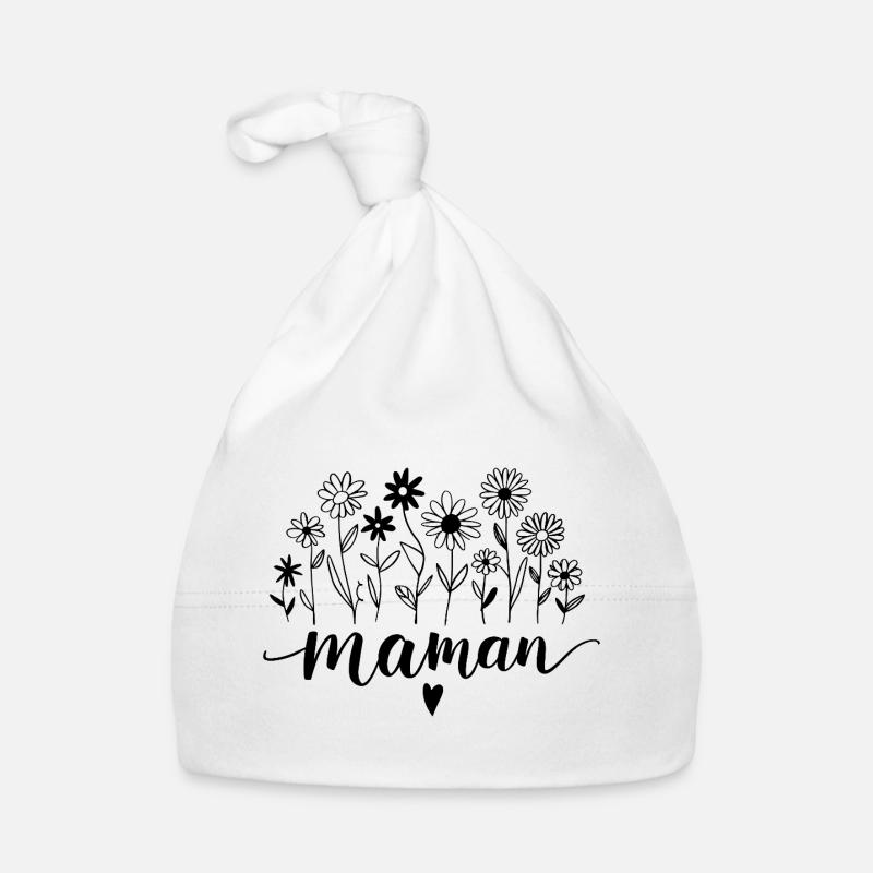 Mama mit Blumen Baby Bio-Mütze