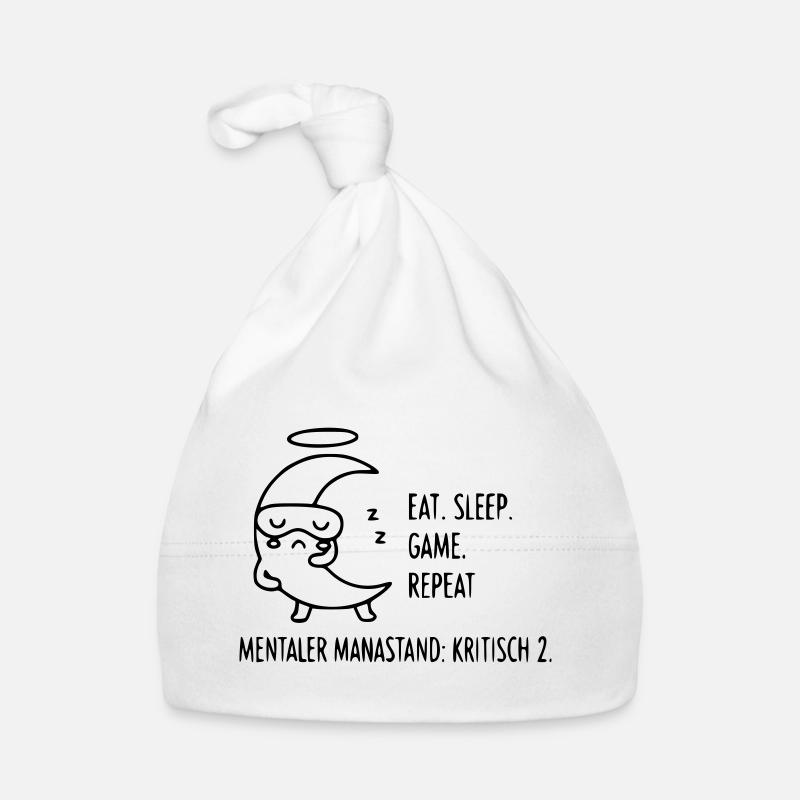 Manger dormir jeu Répéter | Gamer Moon et État de Mana Bonnet bio Bébé