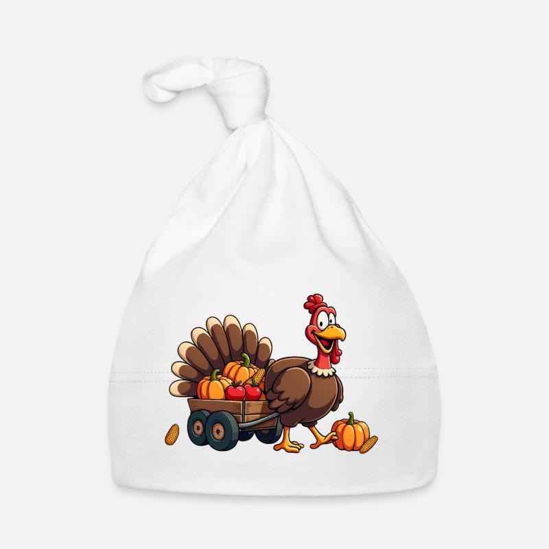 Thanksgiving Drôle Dinde de Thanksgiving Bonnet bio Bébé