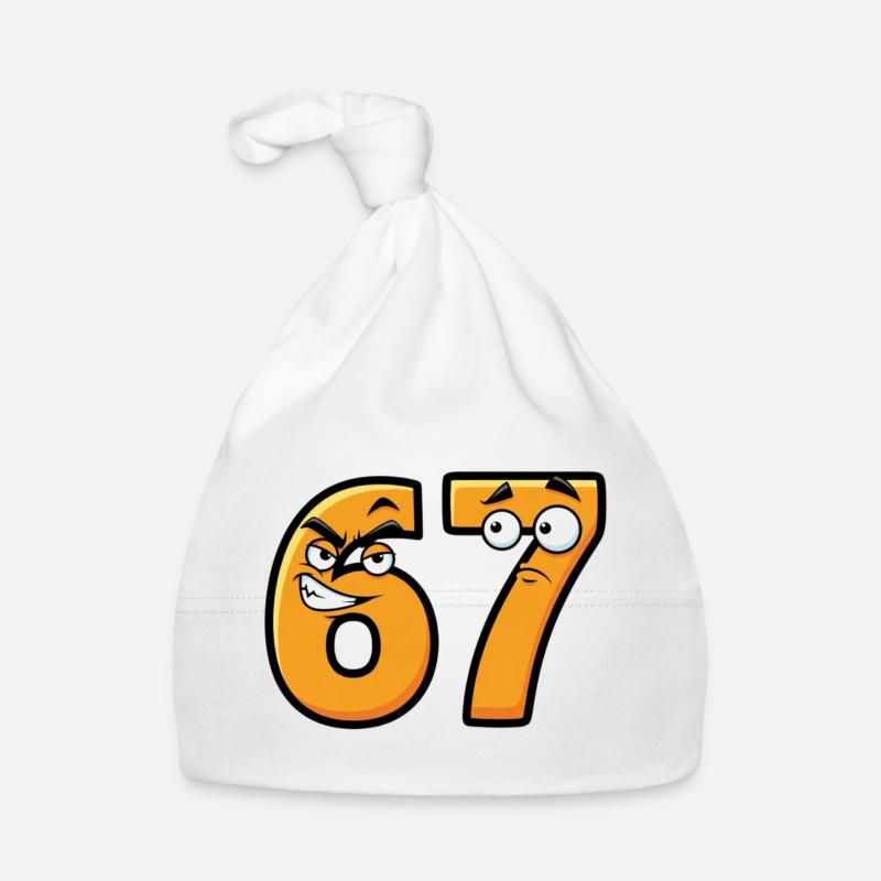 6 7 Meme – Angry & Sad Numbers Baby Bio-Mütze