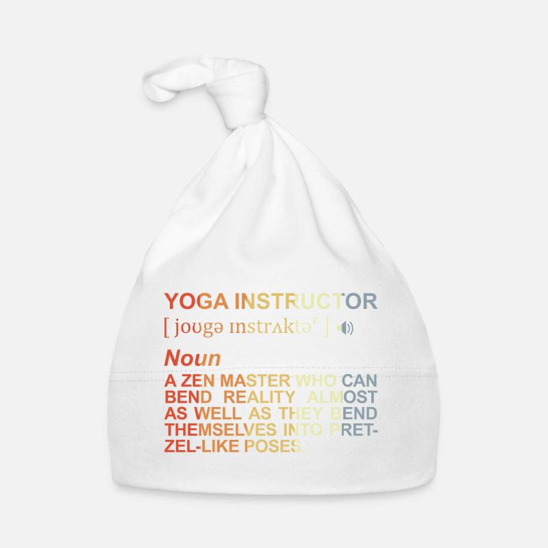 Yogalehrer Begriff Baby Bio-Mütze