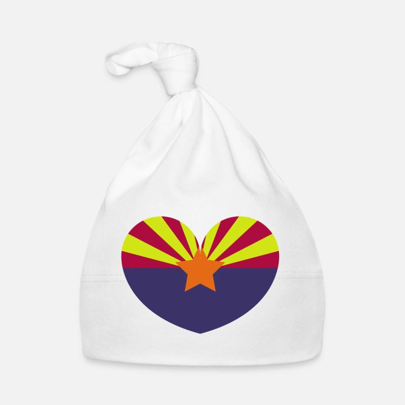 Drapeau du cœur de l’Arizona Bonnet bio Bébé