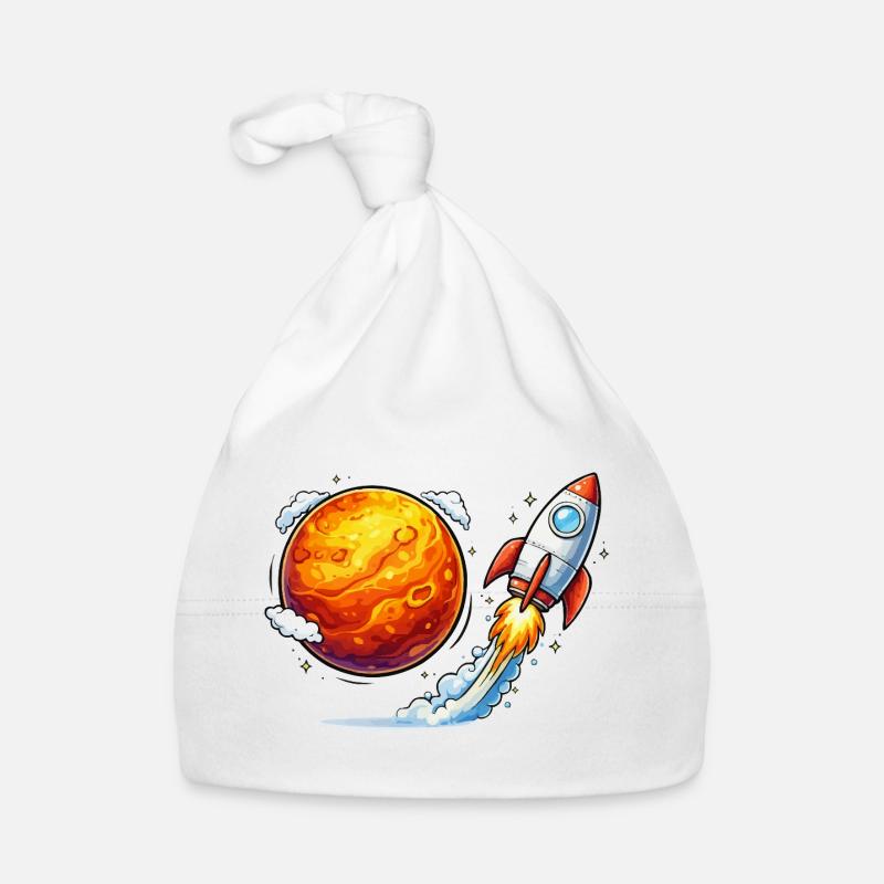 Rocket Planet Space Travel Organic Baby Cap
