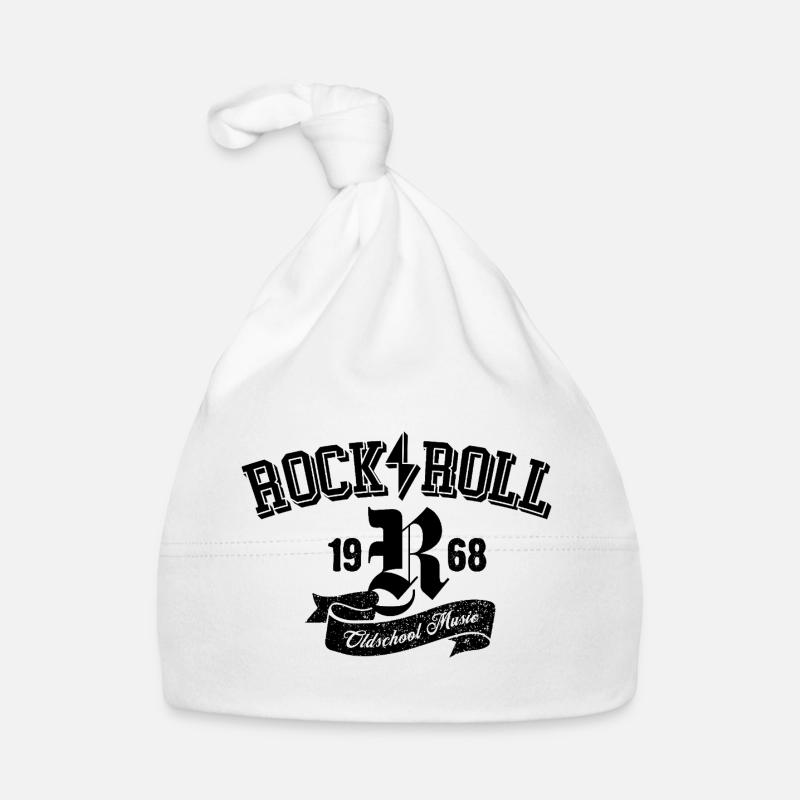 Conception du logo Rock and Roll Oldschool Bonnet bio Bébé