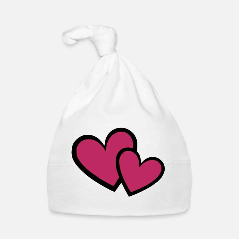 Cœur de la Saint-Valentin cadeau de la Saint-Valentin Bonnet bio Bébé