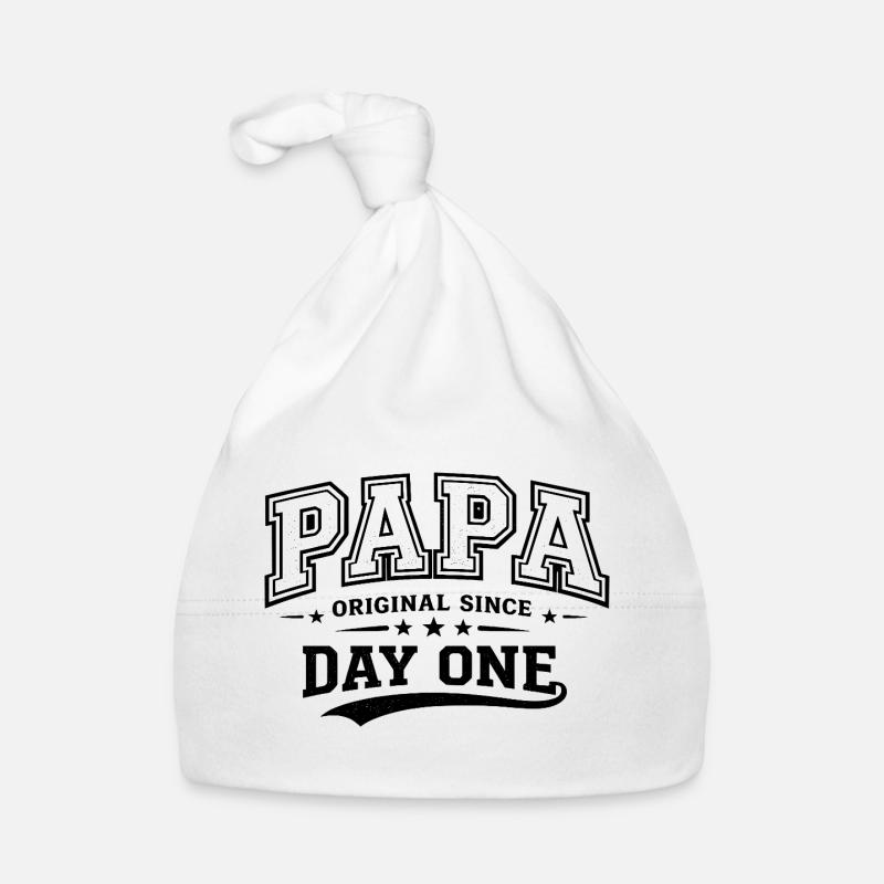 Dad College Statement in Vintage Lettering Organic Baby Cap