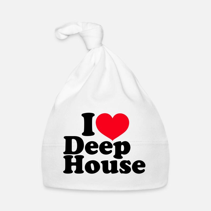 I Love Deep House Organic Baby Cap