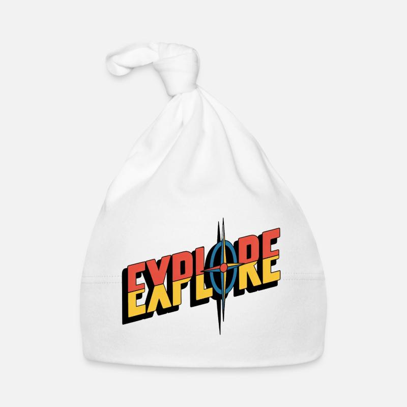 EXPLORE Kompass – Abenteuer Logo Baby Bio-Mütze