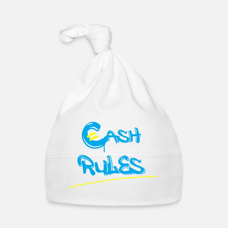 Lettres graffitis Money Rules Bonnet bio Bébé