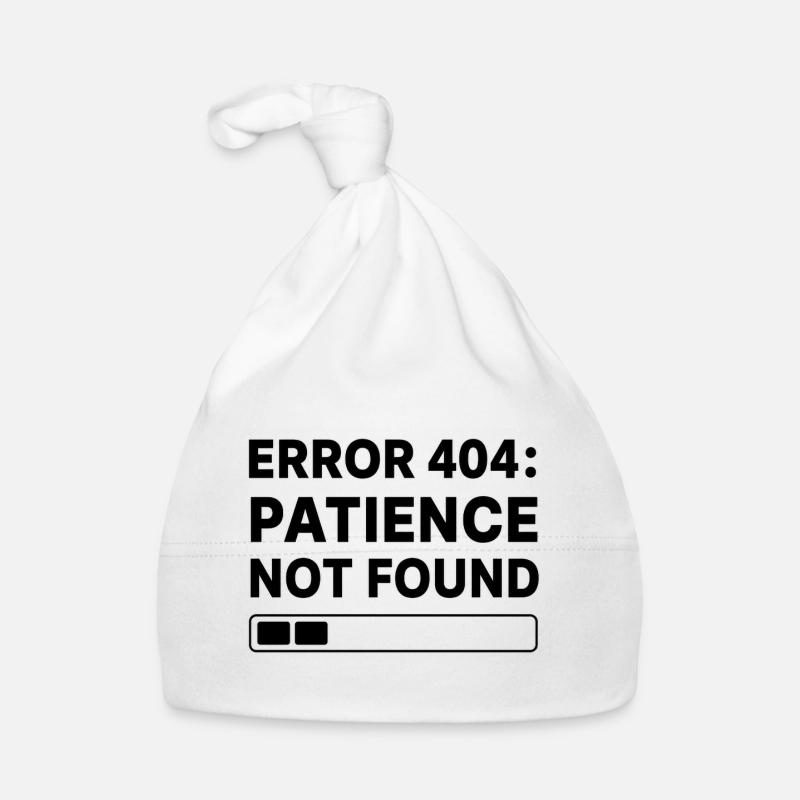 Error 404: Page Not Found Typo Art Baby Bio-Mütze