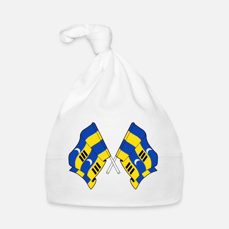 Crossed Ameland Flags – Island Pride Organic Baby Cap