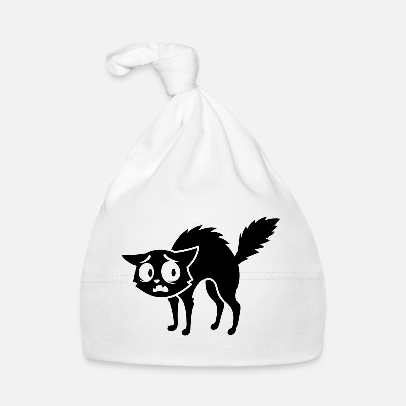 Frightened cat Organic Baby Cap