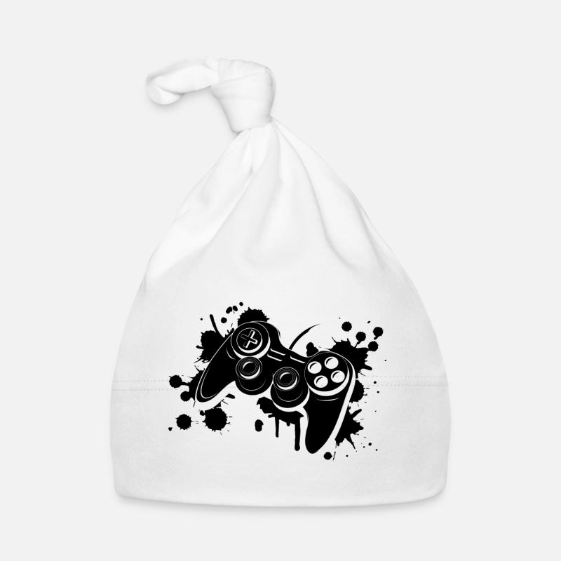 Gamepad Graffiti - Bonnet bio Bébé - blanc