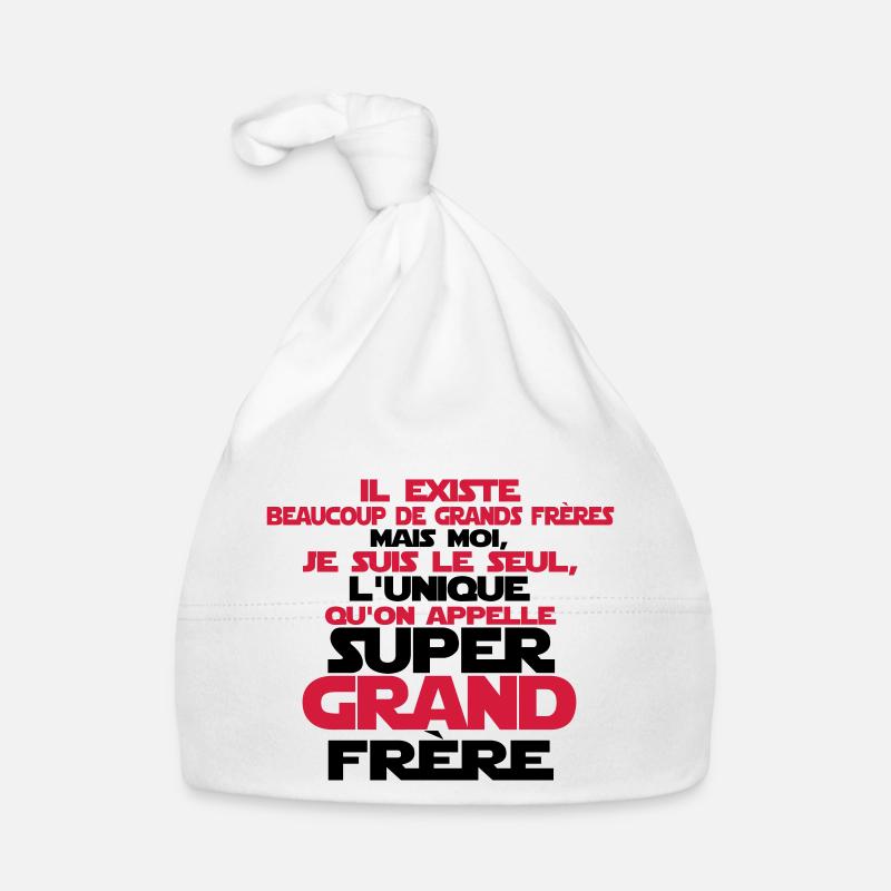 super grand frère le seul Bonnet bio Bébé