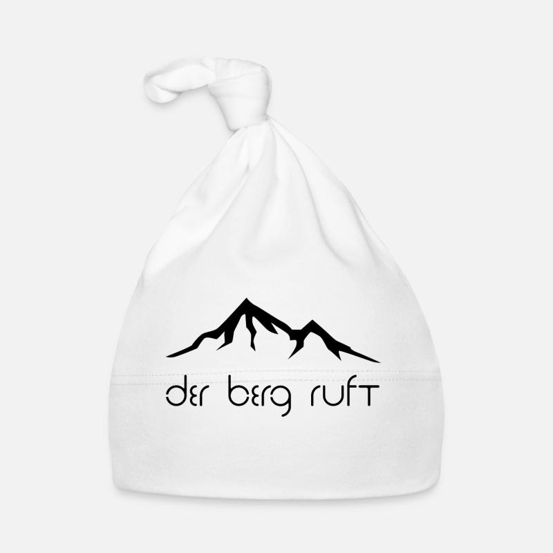 The mountain is calling black Organic Baby Cap