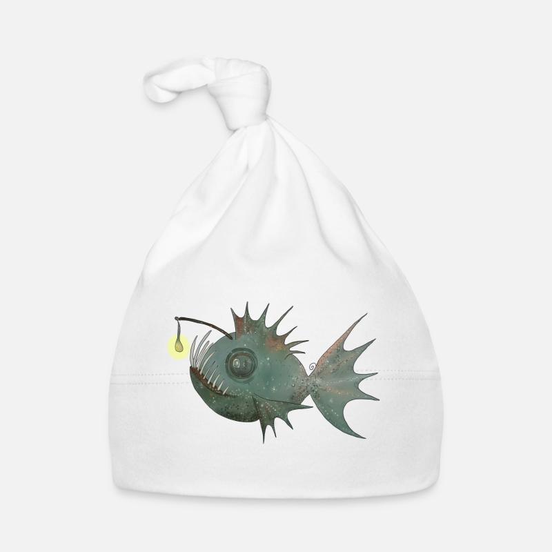 Anglerfisch - Baby Bio-Mütze - Weiß