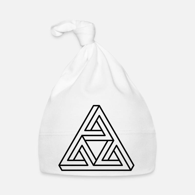 impossible figure Escher triangle geometry hipster Organic Baby Cap