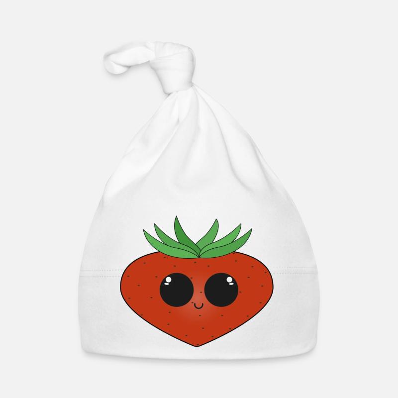 Erdbeere Baby Bio-Mütze