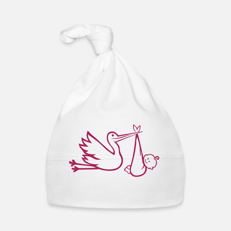 Storch bebe Geburt Baby Bio-Mütze