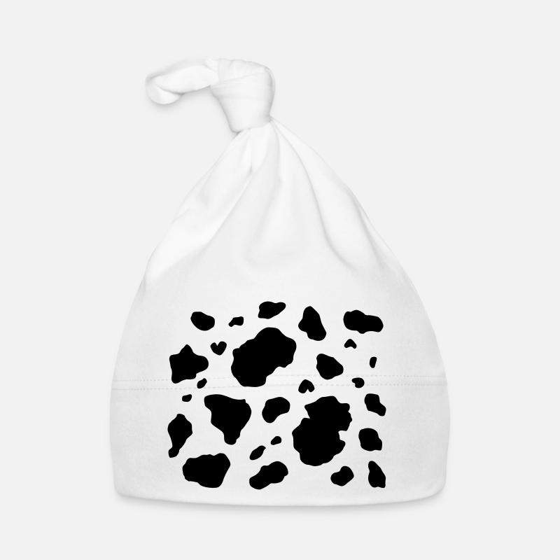 Peau de vache 2 - Bonnet bio Bébé - blanc