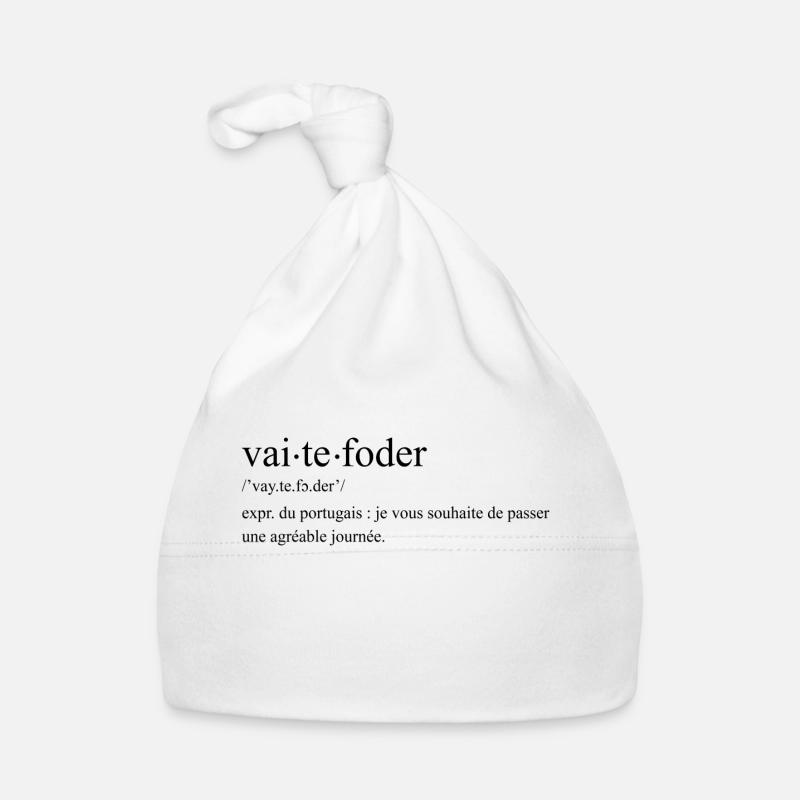 vaitefoder definition portugal - Bonnet bio Bébé - blanc