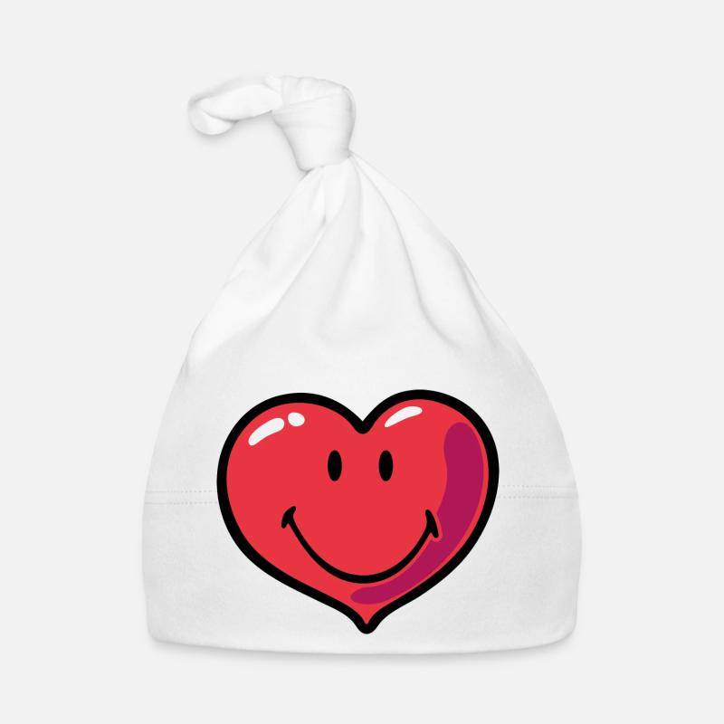 Smiley heart Bonnet bio Bébé