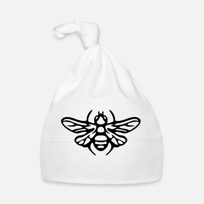 Bee honeybee bees drawing illustration Organic Baby Cap