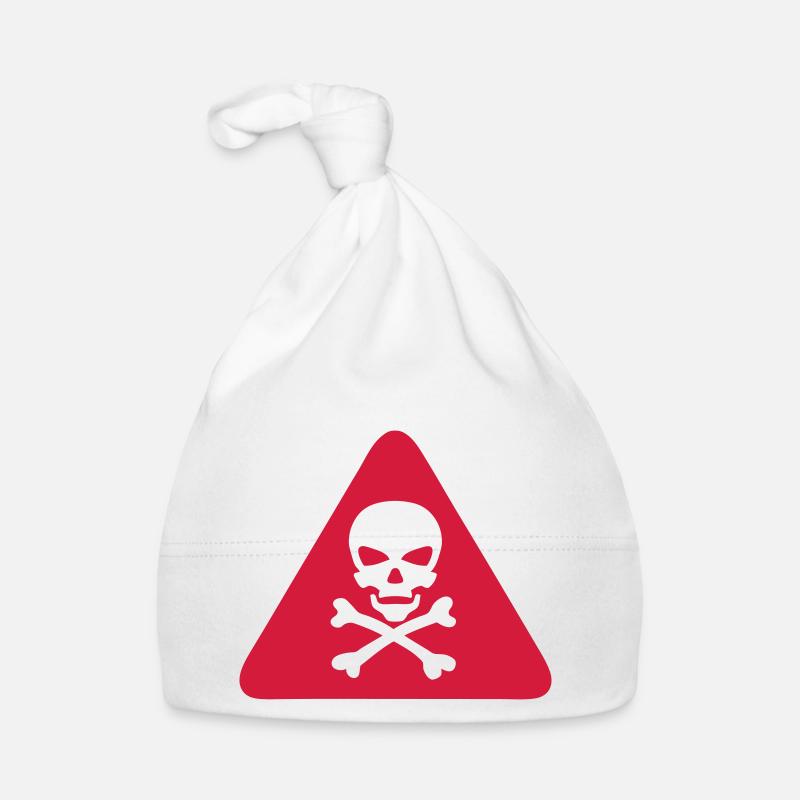 skull danger triangle panel 280) Organic Baby Cap