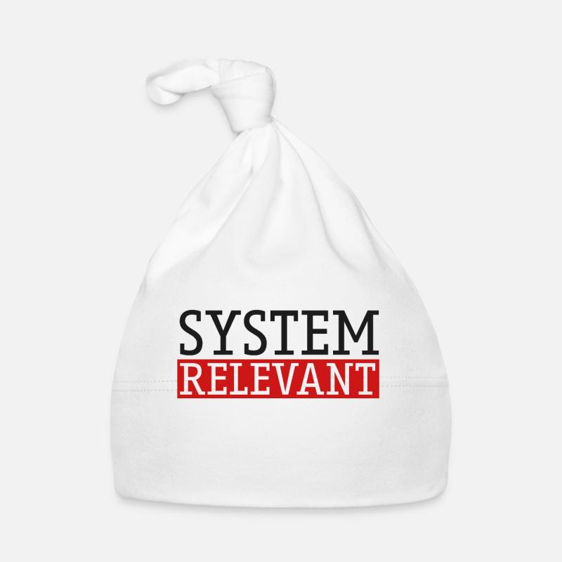 systemrelevant 2 mit rot Baby Bio-Mütze