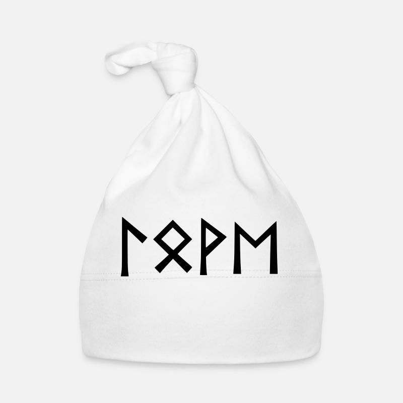 Love - rune script Organic Baby Cap