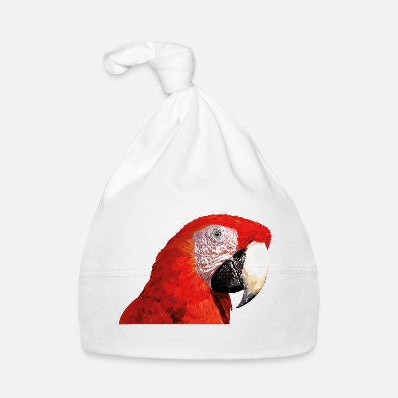 Roter Ara Baby Bio-Mütze