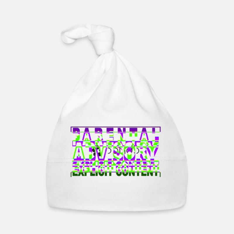 Parental advisory text design Organic Baby Cap
