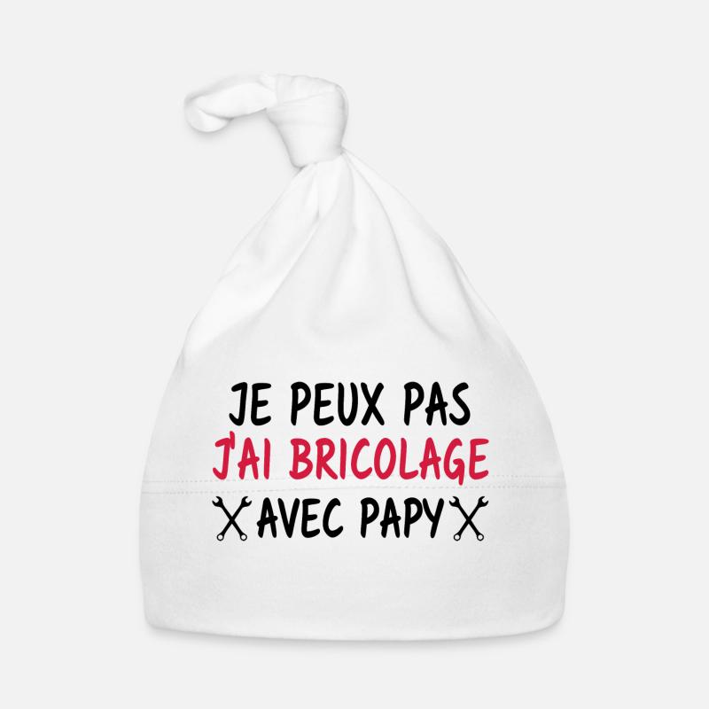 je peux pas j'ai bricolage avec papy Bonnet bio Bébé