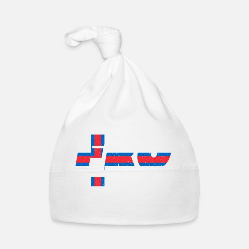 FRO Drapeau drapeau îles Féroé Scandinavie Idée de cadeau Bonnet bio Bébé