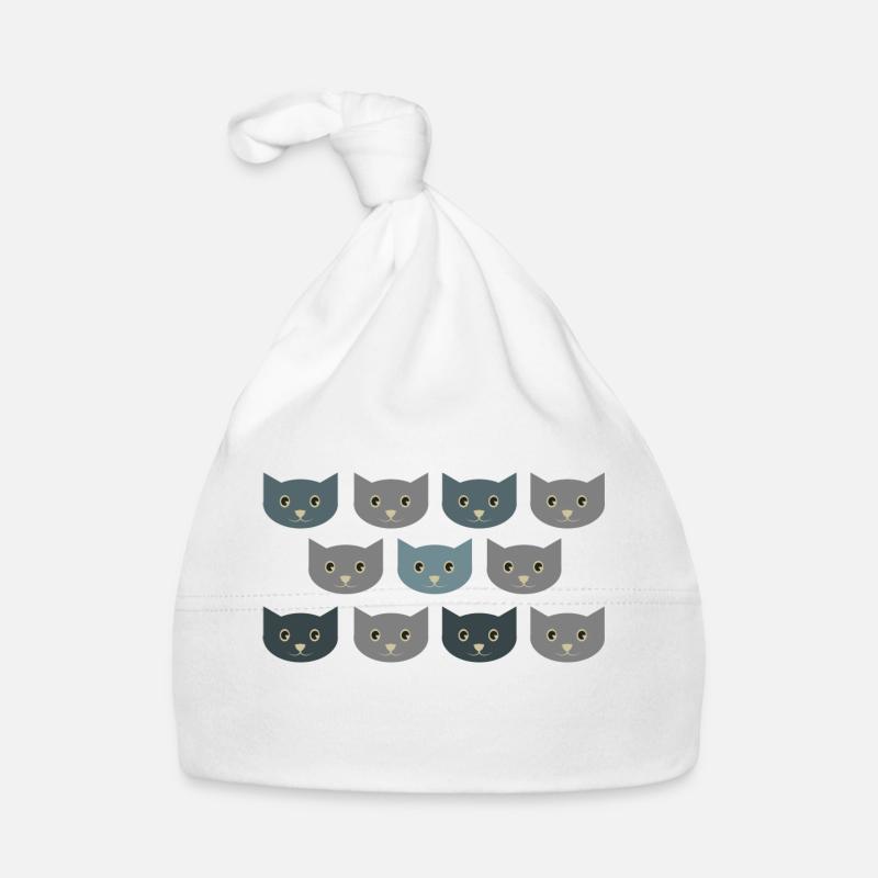 Katzenköpfe Baby Bio-Mütze