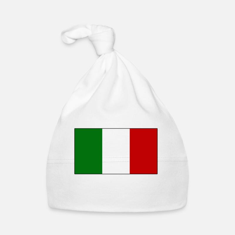 Drapeau Italie Bonnet bio Bébé