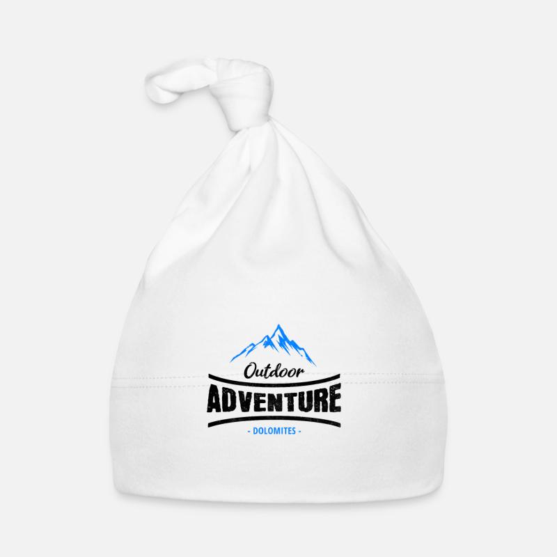 extérieur montagnes dolomites - Bonnet bio Bébé - blanc